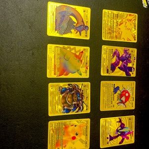 Its 8 gold pokemon cards.